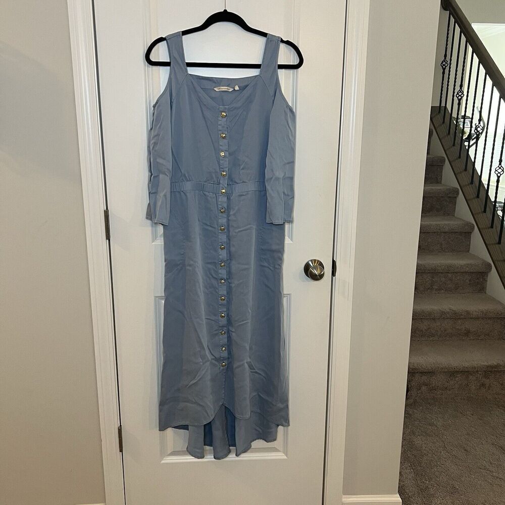 Soft Surroundings Women’s Maxi Dress Small Asymmetric Cold Shoulder